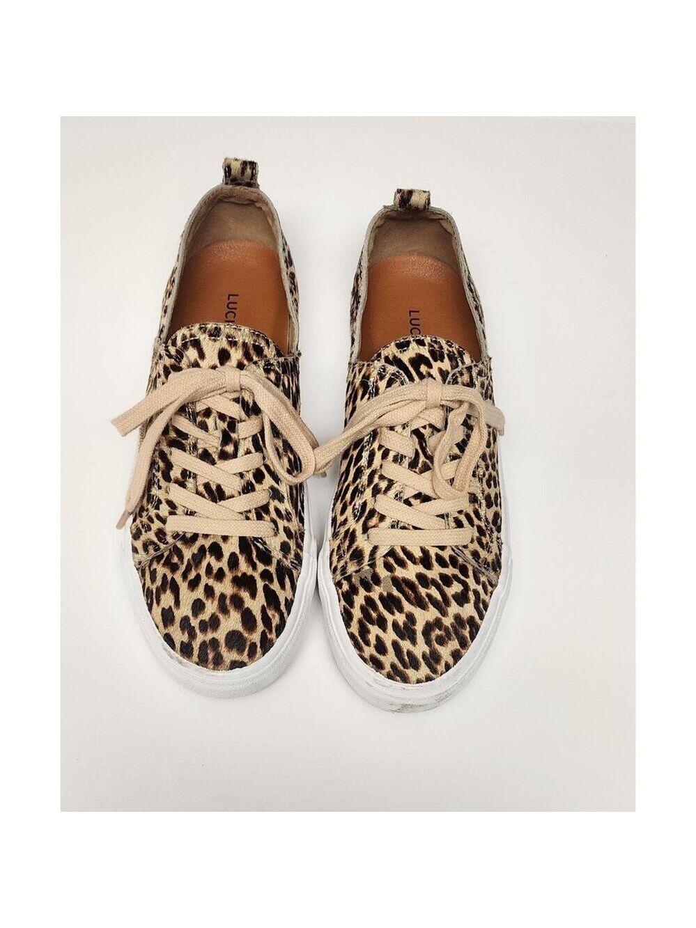 Lucky Brand Dansbey Cheetah Print Casual Sneakers Shoes Color Brown Size US 7.5M - Picture 6 of 15